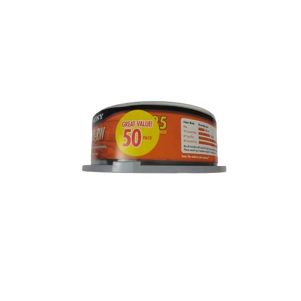 SONY DVD-RW 4.7 GB/Go 50 Pack 2x/1x‎ 120m 50DMW47LS2 Rewriteable Discs NEW